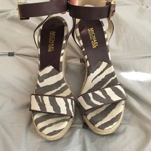 Michael Kors Zebra Espadrille Wedges
